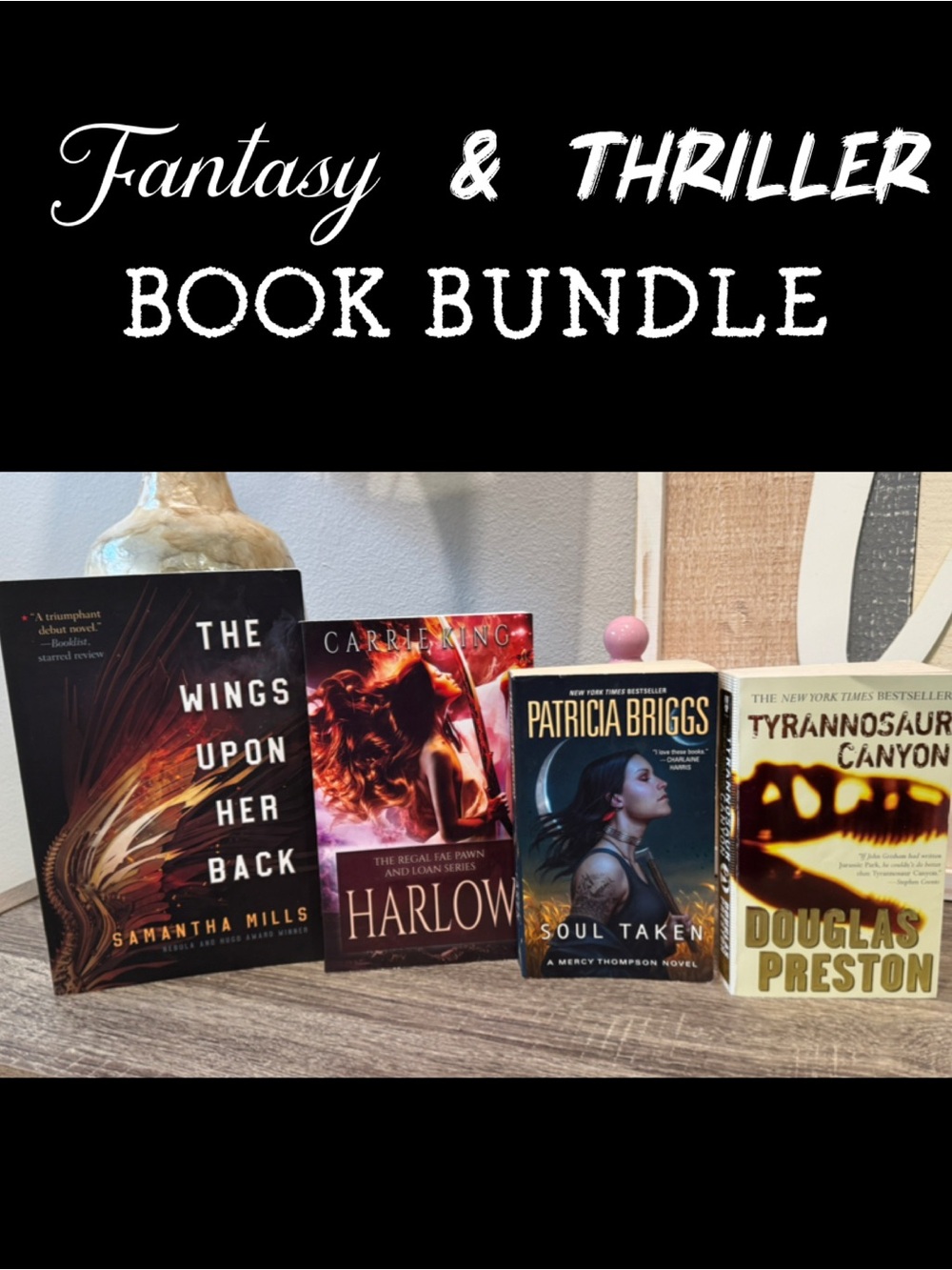 Fantasy & Thriller Novel Paperback Book  Bundle Lot